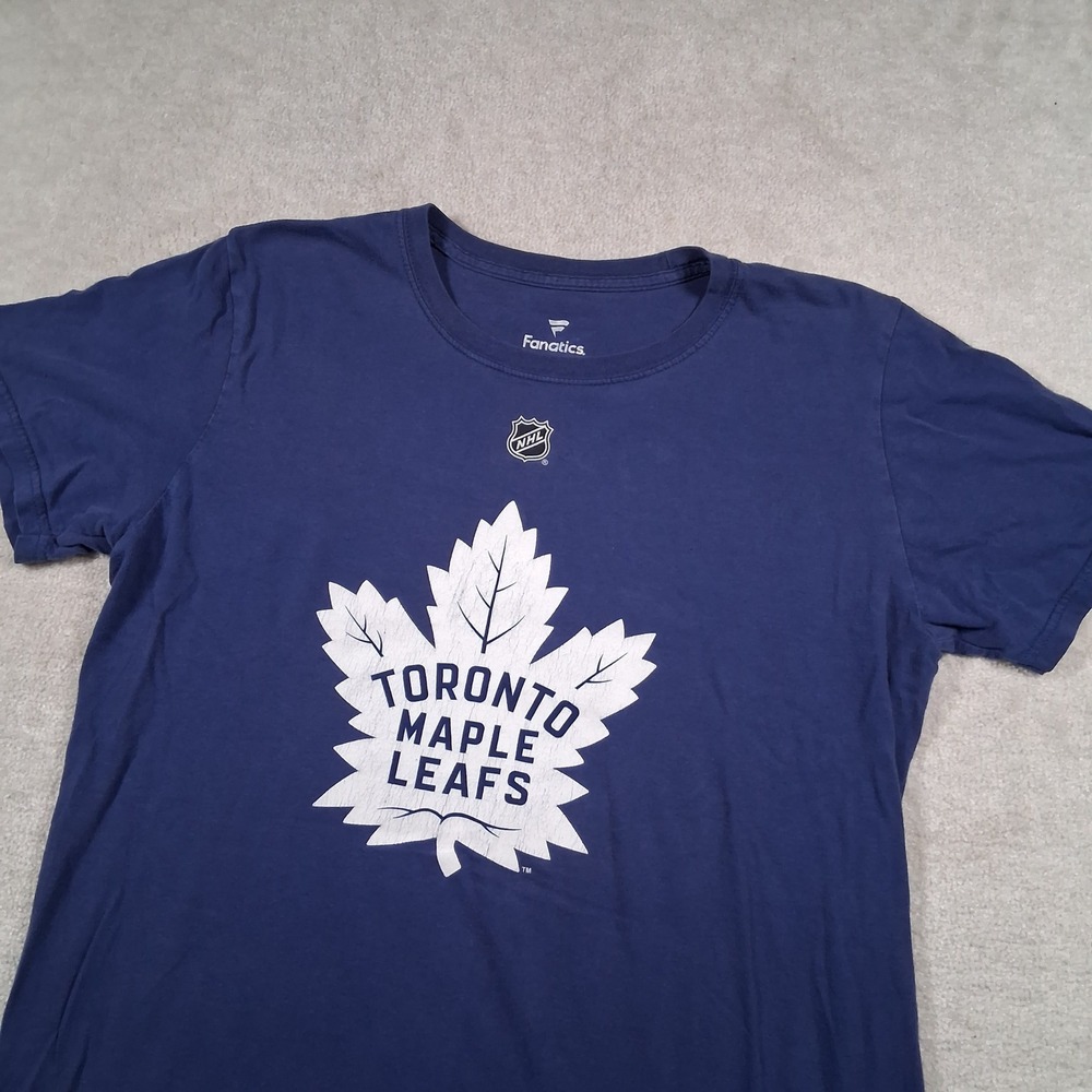 Fanatics T-Shirt Mens M Blue Toronto Maple Leafs Mitch Marner 16 NHL Hockey Tee